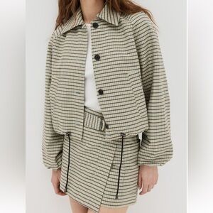 Rails North Sage Mini Check Jacket NWT